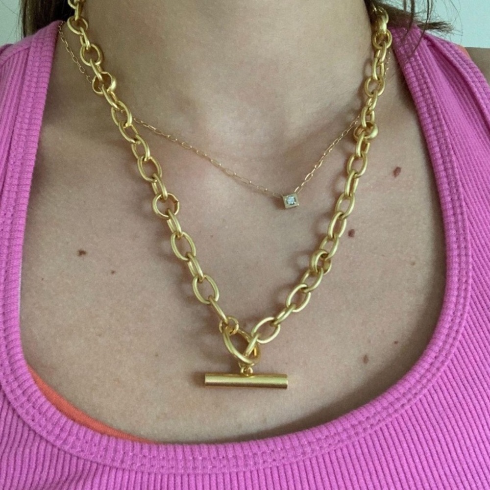Gold madewell chain necklace